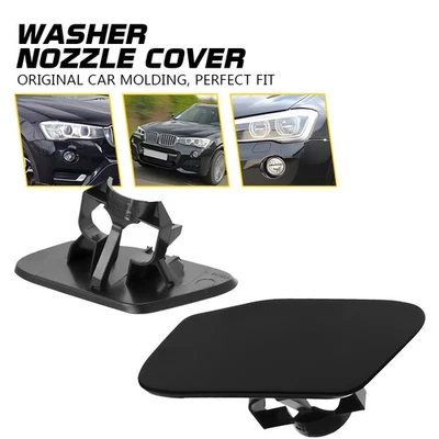 Tapa de cubierta de arandela de faros de parachoques de coche negra para BMW X3 F25 2010-2017 51117338568 Foto 1 de 4