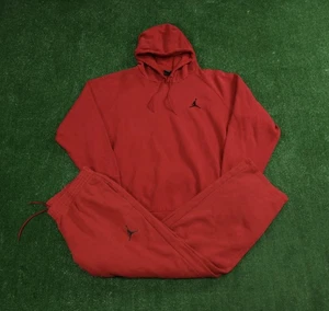 VTG Y2K Nike Air Jordan Hoodie Tracksuit Red Size 3XL Set BB42 - Picture 1 of 4