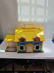 Vintage Fisher Price Little People 952 Gioco Famiglia Casa Gialla 1969 - Foto 1 di 9