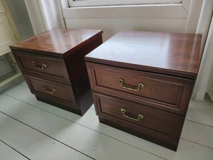Mid Century G Plan Retro Vintage Pair of 2 Bedside Drawers - Mahogonony - Picture 1 of 11