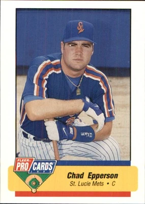 Chad Epperson 1994 Fleer ProCards #1197 RC St. Lucie Mets *AutographDen* - Image 1 of 2