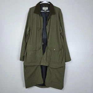 LL Bean Gore-Tex Convertible Field Coat / Parka Jacket Olive Green Men's - Picture 1 of 10
