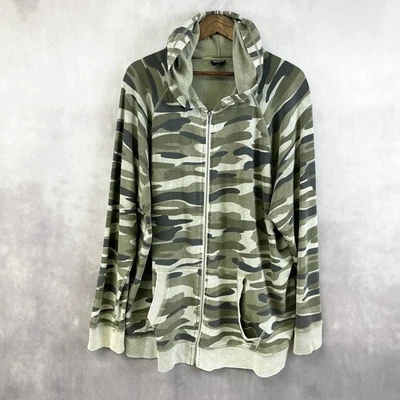 Sudadera con Capucha Torrid para Mujer Cremallera Completa 3X Estampado Camuflaje Atletismo Ropa de Calle Utilidad Informal Foto 1 de 4
