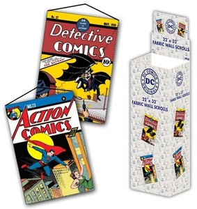 BATMAN SUPERMAN Action Detective DC COMICS 22 x 32 BANNER DE DESPLAZAMIENTO DE PARED 2 piezas Nuevo - Imagen 1 de 1