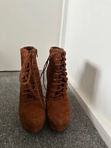 Aldo brown suede platform boots - Picture 1 of 5