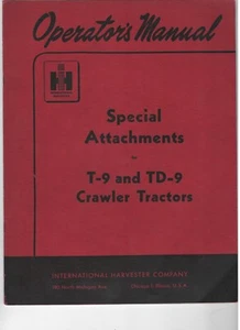INTERNATIONAL T-9  and TD-9 Crawler Tractors Special Attachments 1004826 R1 51 - Picture 1 of 3