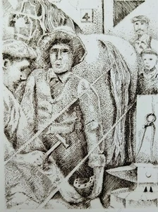 Savarè Angelo Serigrafia Incisione Firmata Anni 40 Vintage Maniscalco arte casa - Foto 1 di 10