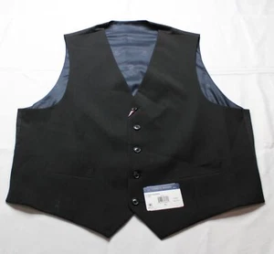 Tommy Hilfiger Men's Flynn Modern Fit Wool Blend Suit Vest LB3 Black Size XL - Picture 1 of 5