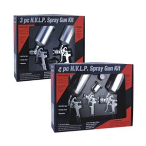 HVLP Auto Paint Air Spray Gun Kit Detail Basecoat Car Primer Clearcoat w/ Case - Bild 1 von 12