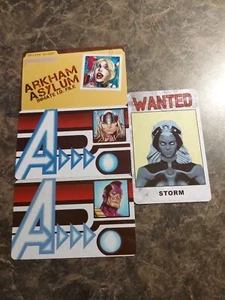 Menge 4 Marvel/DC HeroClix ID-Karten: Storm Harley Quinn Swordsman Thor - Bild 1 von 1