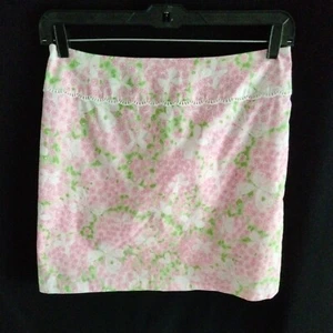 Lily Pulitzer Women's Floral Butterfly Skirt Size 10 Pink Green And White z14 - Picture 1 of 10