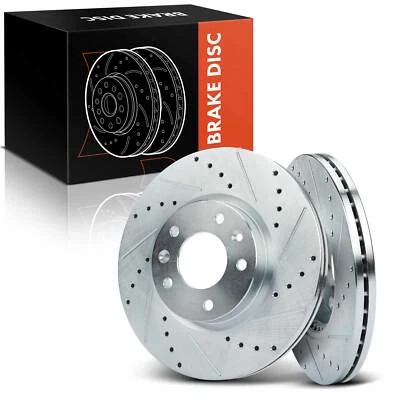 Тормозные диски с просверленными отверстиями для Ford Fusion Mazda 6 Lincoln Zephyr Mercury Milan передние - Изображение 1 из 4