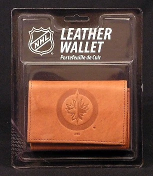 Winnipeg Jets NHL Embossed Leather Trifold Wallet Cover