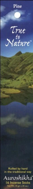 Incenso Auroshikha aroma de pinho 16 palitos fiel à natureza laminados à mão WA25949 - Imagem 1 de 1