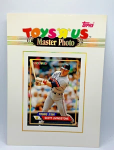 1993 Topps Stadium Club Toys'R'Us Oversized Scott LivingStone Master Photo - Picture 1 of 2