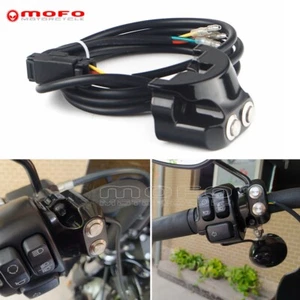 Motorcycle 1'' Air Ride Handlebar Switch Suspension Control Kit Fits Harley Dyna - Picture 1 of 9