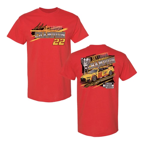 2022 Joey Logano Shell Red Victory Nascar Champion Adult T-shirt - Instock Now Cover