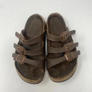 Birkenstock Florida Three Strap Sandal Shoes Brown Size 36 5.5 US - Picture 1 of 13