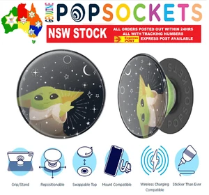 PopSockets Pop Socket Star Wars Grogu Phone Stand Holder Mount - Picture 1 of 3