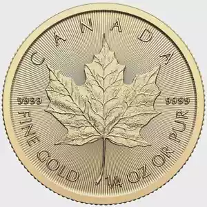 Maple Leaf 2025 * 1/4 Oz 999,9 Gold Charles Kanada 10 $ mit OVP Folie - Bild 1 von 9