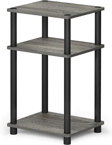 Just 3-Tier Turn-N-Tube End Table / Side Table / Night Stand / Bedside Table wit - Picture 1 of 12