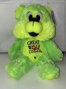 GREAT WOLF LODGE NEON 12’ STUFFED PLUSH ANIMAL BEAR W/TAGS - Picture 1 of 5