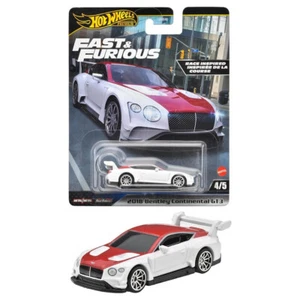 Hot Wheels Fast & Furious 4/5 - 2019 Bentley Continental GT3 Auto Toy Kids Età - Foto 1 di 3