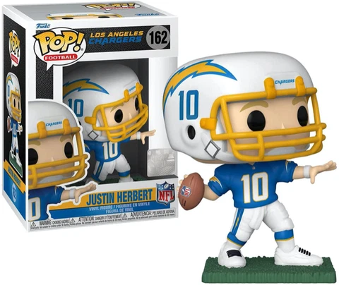 Los Angeles Chargers Justin Herbert Football #162 Funko Pop! Vinyl Action Figure Cover