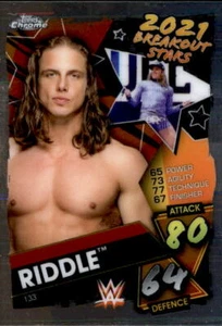 Riddle 2021 Topps Chrome WWE Slam Attax 2021 Breakout Stars Card - Picture 1 of 2