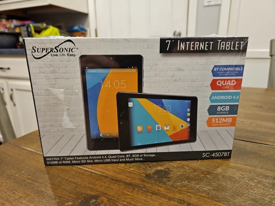 Supersonic 7" Internet Tablet Quad Core 8GB Storage 512MB Ram Memory BRAND NEW - Image 1 of 2