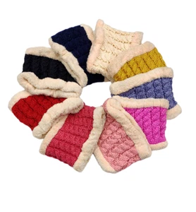 Kids Winter Fleece Neck Warmer Snood Scarf Thermal Polar Tube Plain Children - Picture 1 of 11