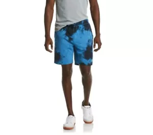 Original Penguin Men's Big & Tall Tie Dye Fleece Short Deep Water Size 2XL - Picture 1 of 3