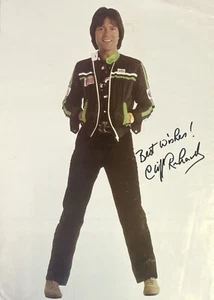 Autógrafo firmado por Cliff Richard 1980 página del programa de conciertos - Imagen 1 de 4