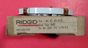Vintage RIDGID E-645 600 in. 50 ft. Steel Tape Refill For No. 650 - NEW in Box - Picture 1 of 3