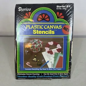 Vintage NOS Darice Plastic Canvas Stencils Starter Kit # 2301 Christmas Sealed - Picture 1 of 4
