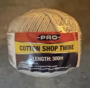 2x GRUNT 300m Natural Cotton Shop Twine String Home Garden - Picture 1 of 2
