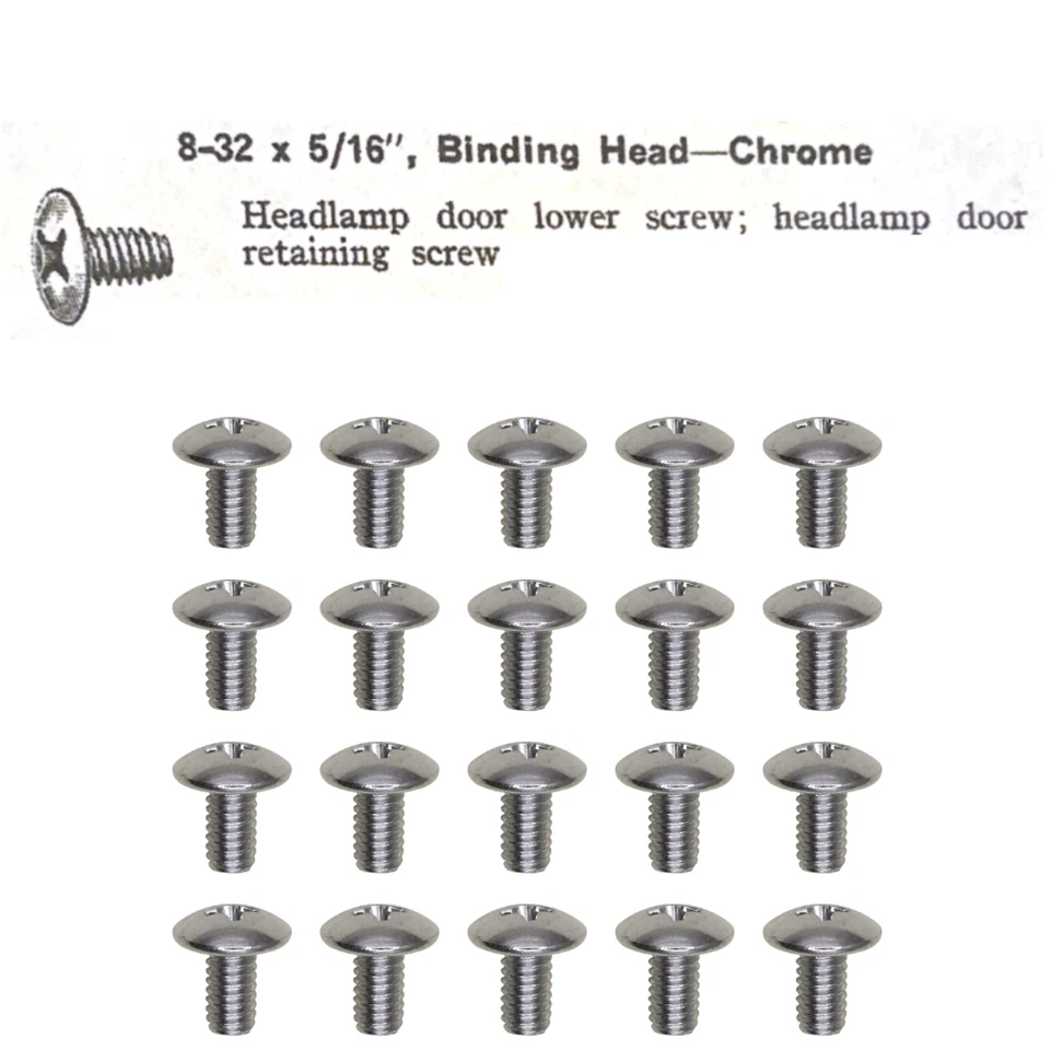 ¡20 TORNILLOS PARA PUERTA/SOPORTE FARO! PARA JEEP CLÁSICO MOPAR CHRYSLER DODGE ETC Foto 1 de 4