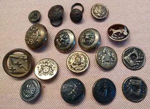 17 Scarce Buttons . Coins . Civil War . Military++ - Picture 1 of 16