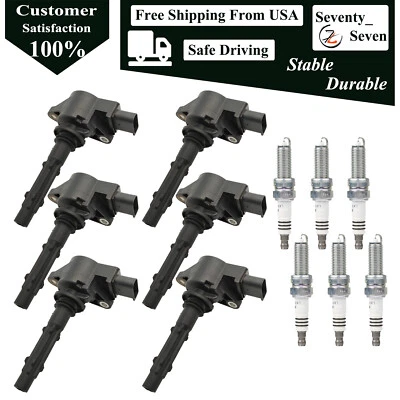 Kit de 6 bobinas de encendido y bujías para Mercedes-Benz C300 2008-2012 3,0 L Foto 1 de 4