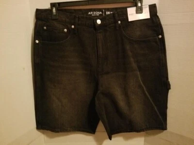 Arizona Jean Co. Men's Baggy Fit Black Denim Shorts - Size 36 - NWT - Image 1 of 2