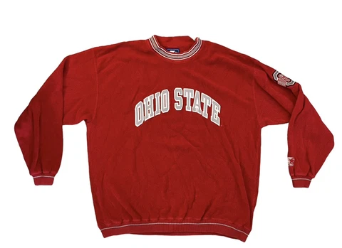 Vintage Ohio State Buckeyes Red Starter Sweatshirt Size XL Cover