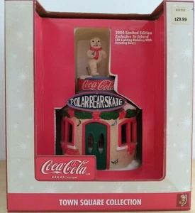 2004 Coca Cola Coke Polar Christmas Hawthorne Village "POLAR BEAR SKATE" NIB - Picture 1 of 6