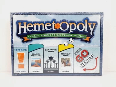 Rare Hemet-Opoly Board Game City Edition Hemet, CA - New Sealed - - Image 1 of 4