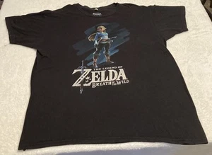 Camiseta The Legend Of Zelda Breath Of The Wild Negra Algodón Sólido Hombres Talla 2XL - Imagen 1 de 7