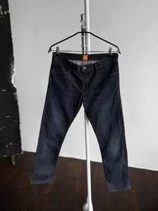 Pantalones de mezclilla Hugo Boss para hombre azul oscuro lavado ajustados calce recto talla - W31 L34, S/M - Imagen 1 de 6