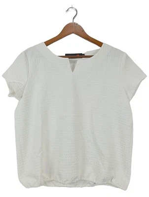 MINX Basic-Shirt Damen Shirt Gr. DE 38 weiß Casual-Look - Bild 1 von 4