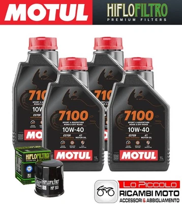 Kit Tagliando 4 OLIO [MOTUL] 7100 10w40 + FILTRO Honda CBR 900 RR 1995 1996 1997 Foto 1 de 4