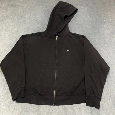 Sudadera con Capucha Levi's Everyday Cremallera Mujer Mediana Negra Forrada de Vellón Exterior Foto 1 de 4