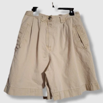 Pantalones Cortos DKNY Caqui De Colección Años 90 Para Mujer 8 Bolsillos Cintura Alta Preppy Aspecto Clásico Foto 1 de 4