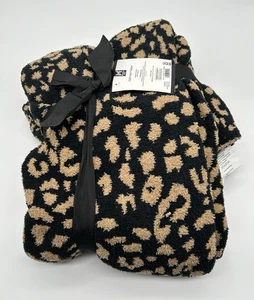 Member's Mark Luxury Cozy Knit Throw Collection, 60"x70" Black Leopard Camel - Picture 1 of 4